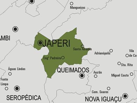 Mapa gminy Жапери