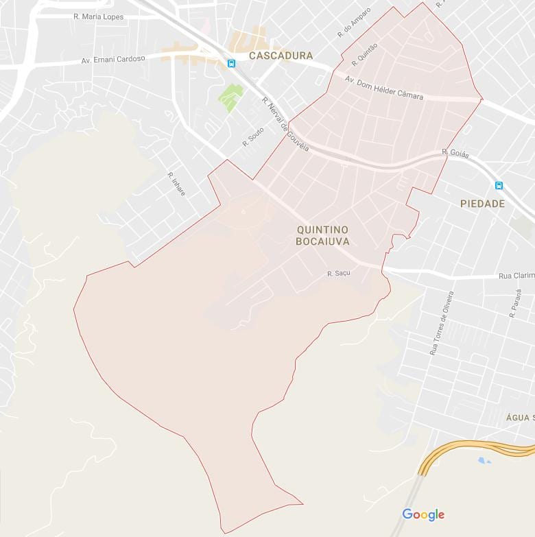 Mapa Квинтино Bocaiúva