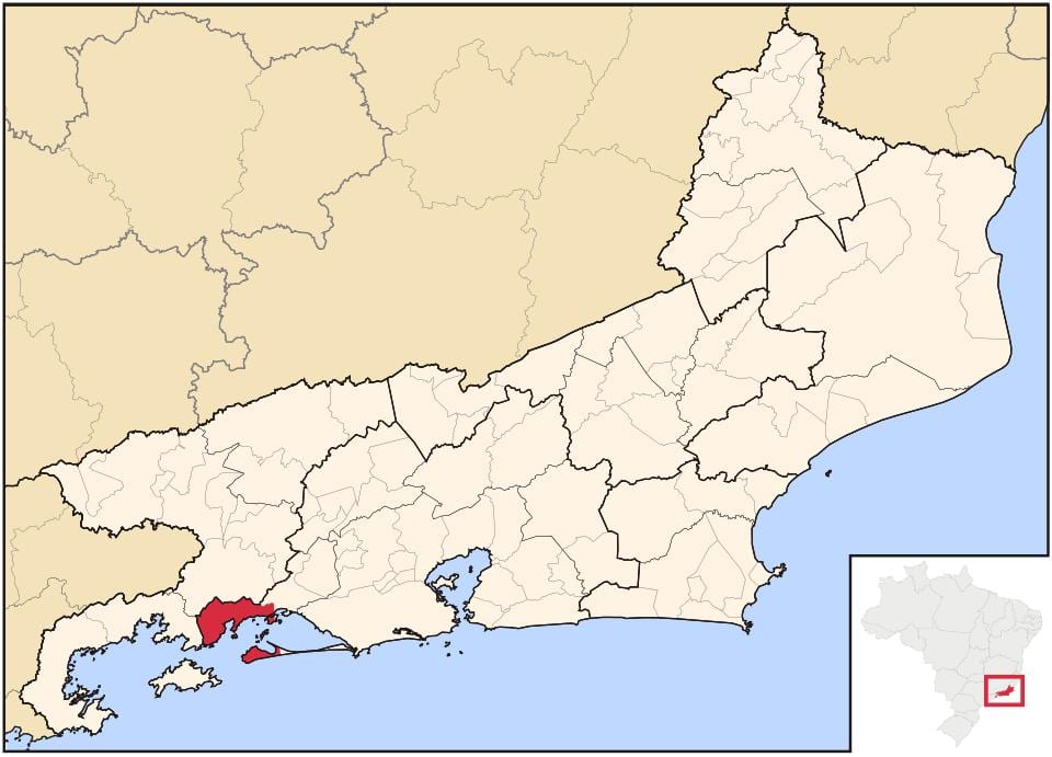 Mapa Мангаратиба