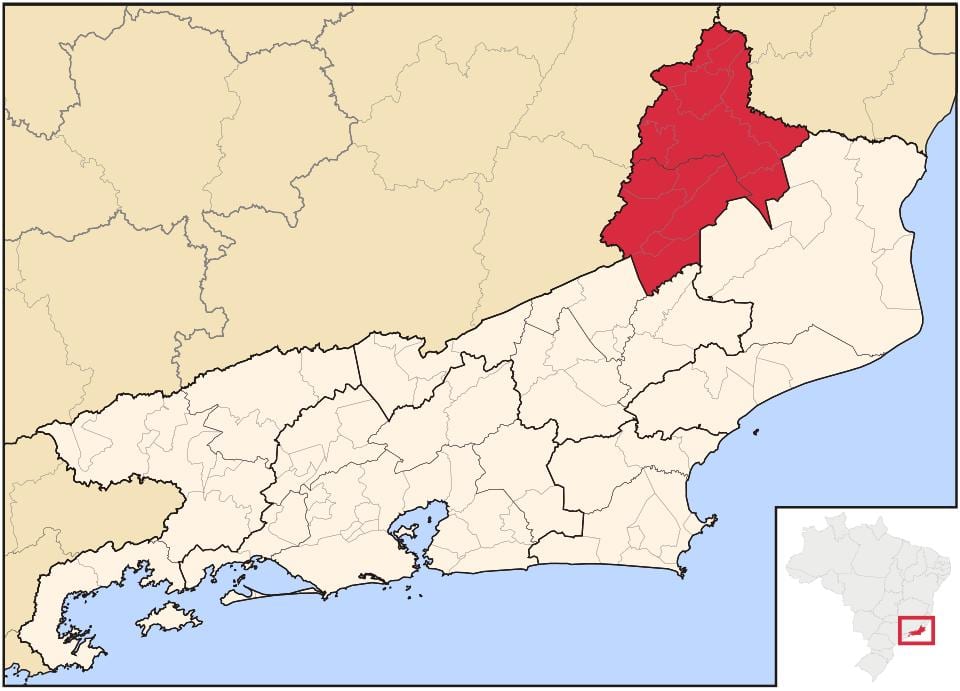 Mapa "Нороэсте" Fluminense