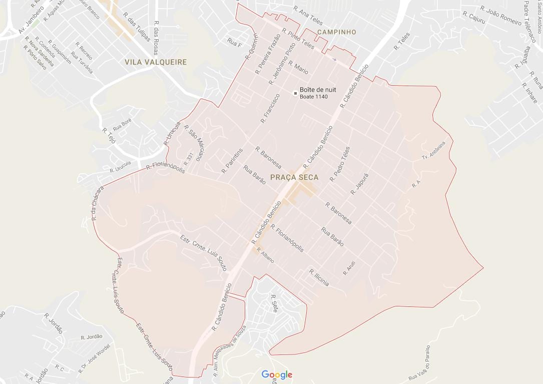 Mapa Прака Seca