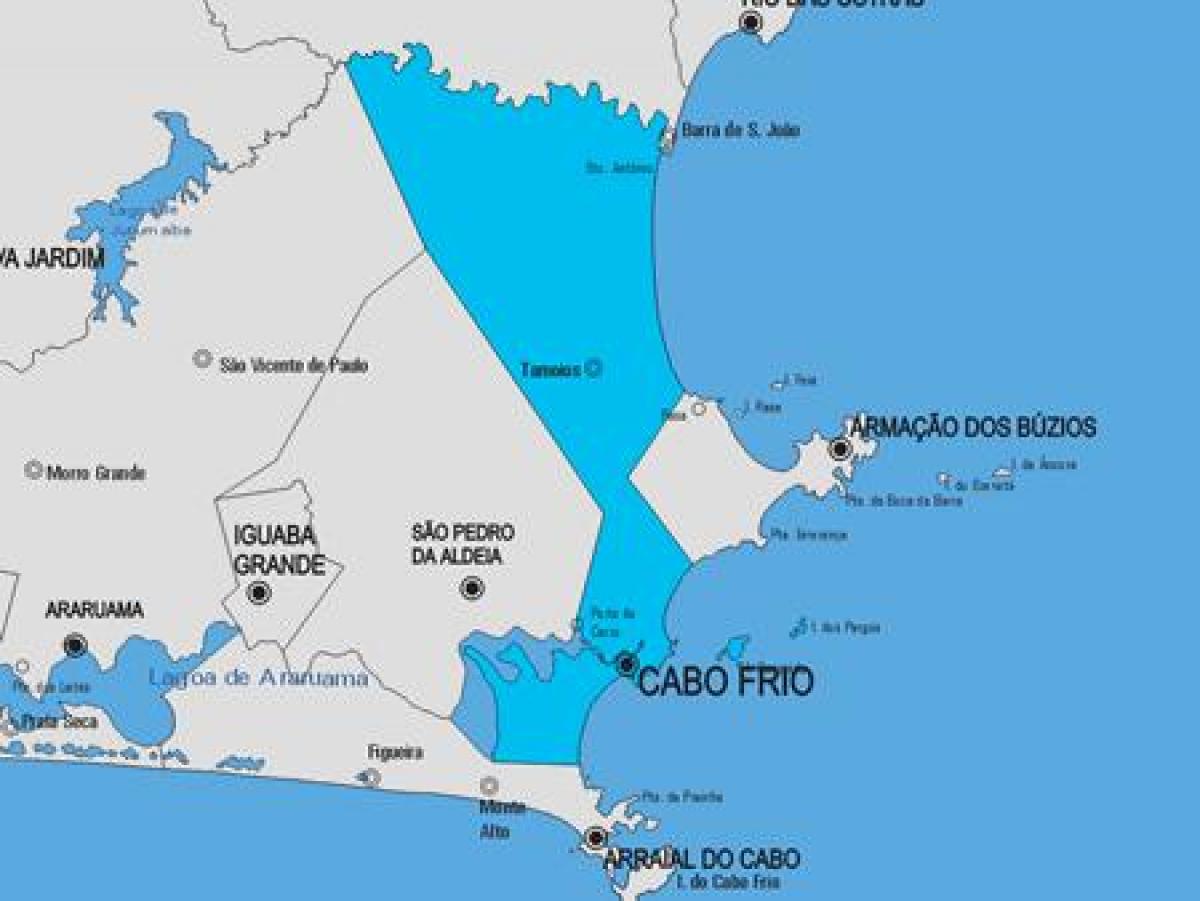 Mapa miejscowości Cabo Frio