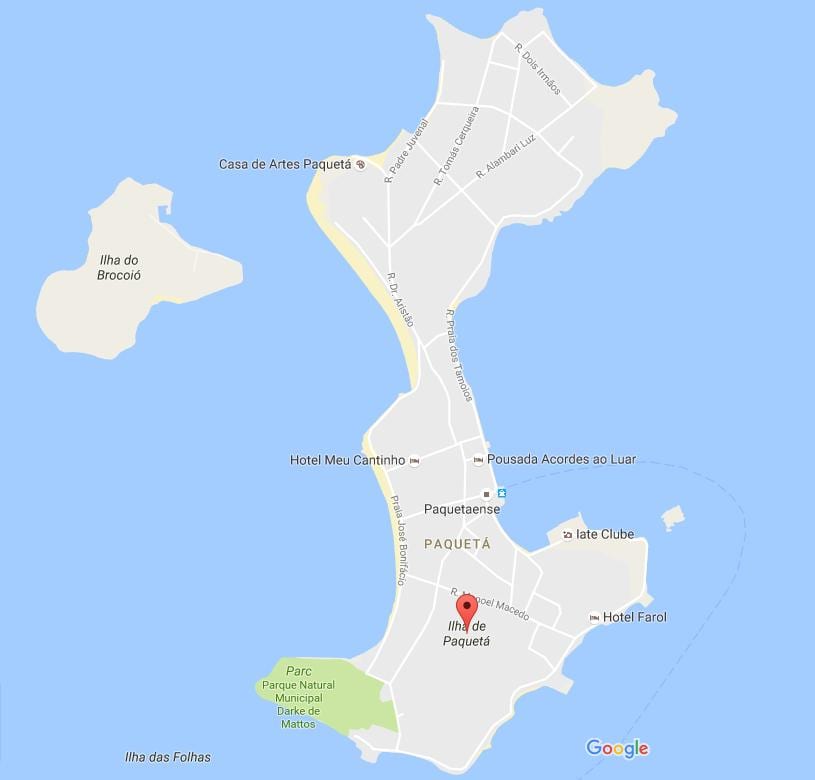 Mapa Paquetá do bairro