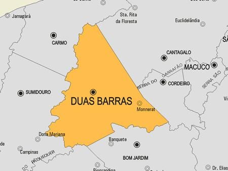 Mapa gminy Dua Баррас