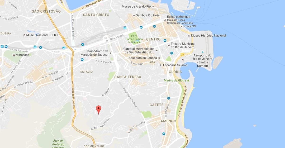 Mapa faveli Мангейра
