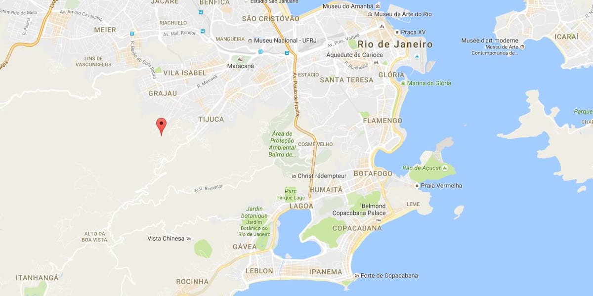 Mapa faveli Morro do Борел