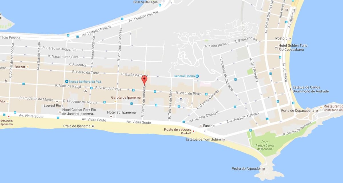 Mapa gay-dzielnica Rio de Janeiro