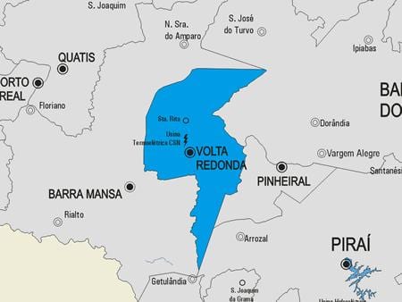 Mapa gminy Васорас