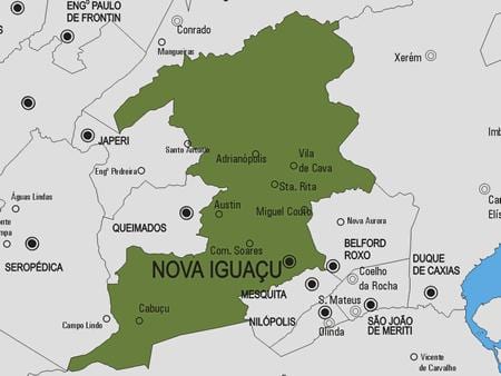 Mapa gminy Nova Iguacu