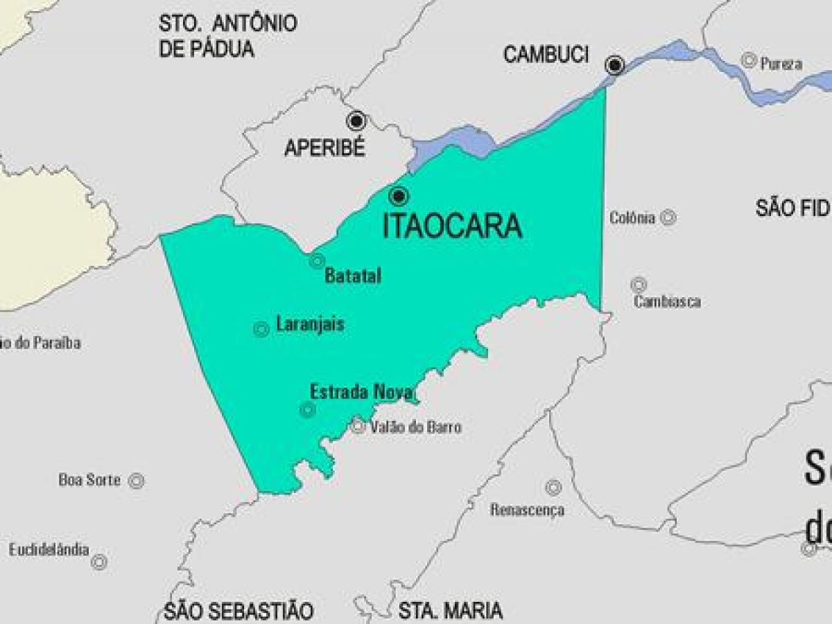 Mapa gminy Итаокара