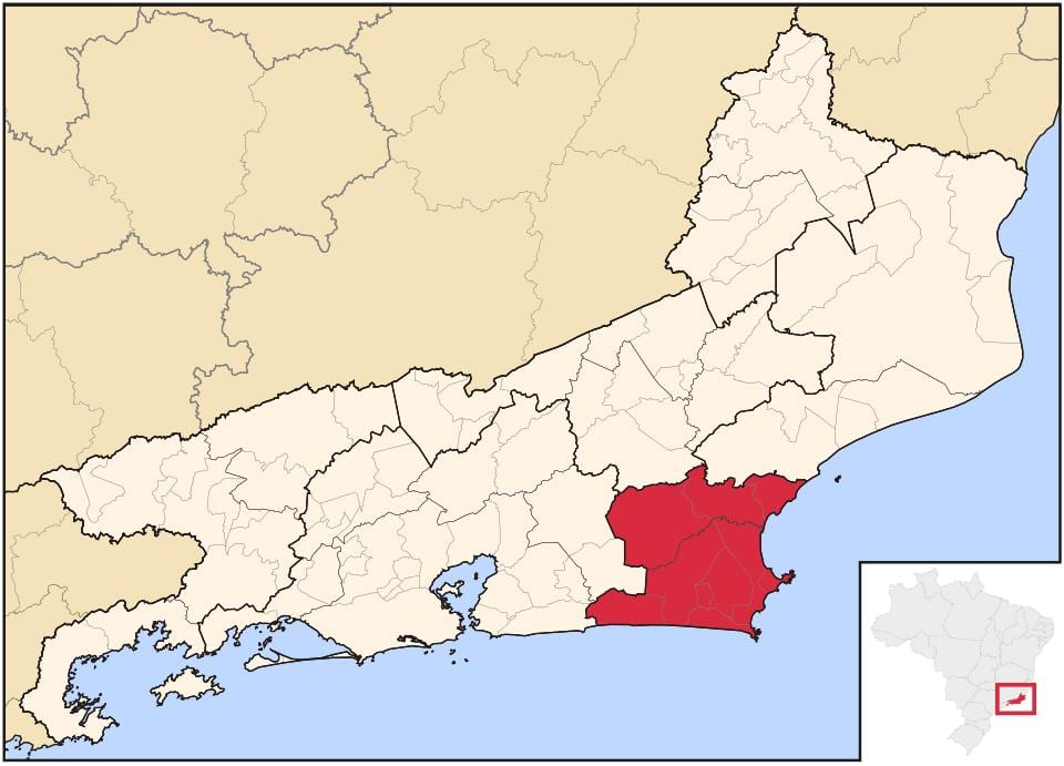 Mapa Litorâneas Baixadas