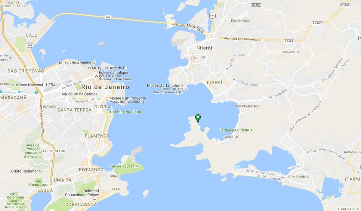 Mapa plaży Jurujuba