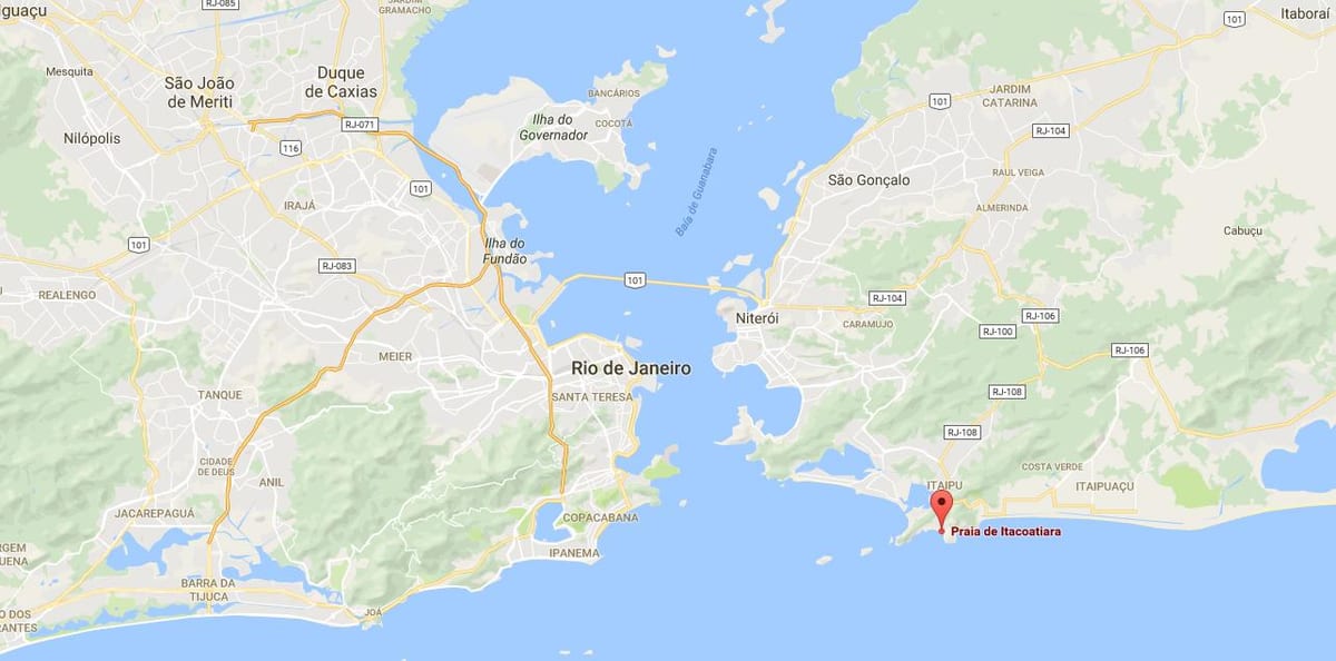 Mapa plaża Итакоатиара