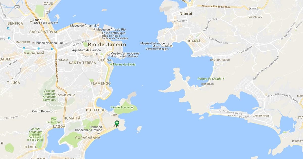 Mapa plaży Copacabana