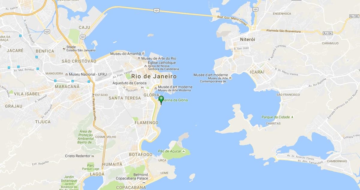 Mapa plaży Flamengo