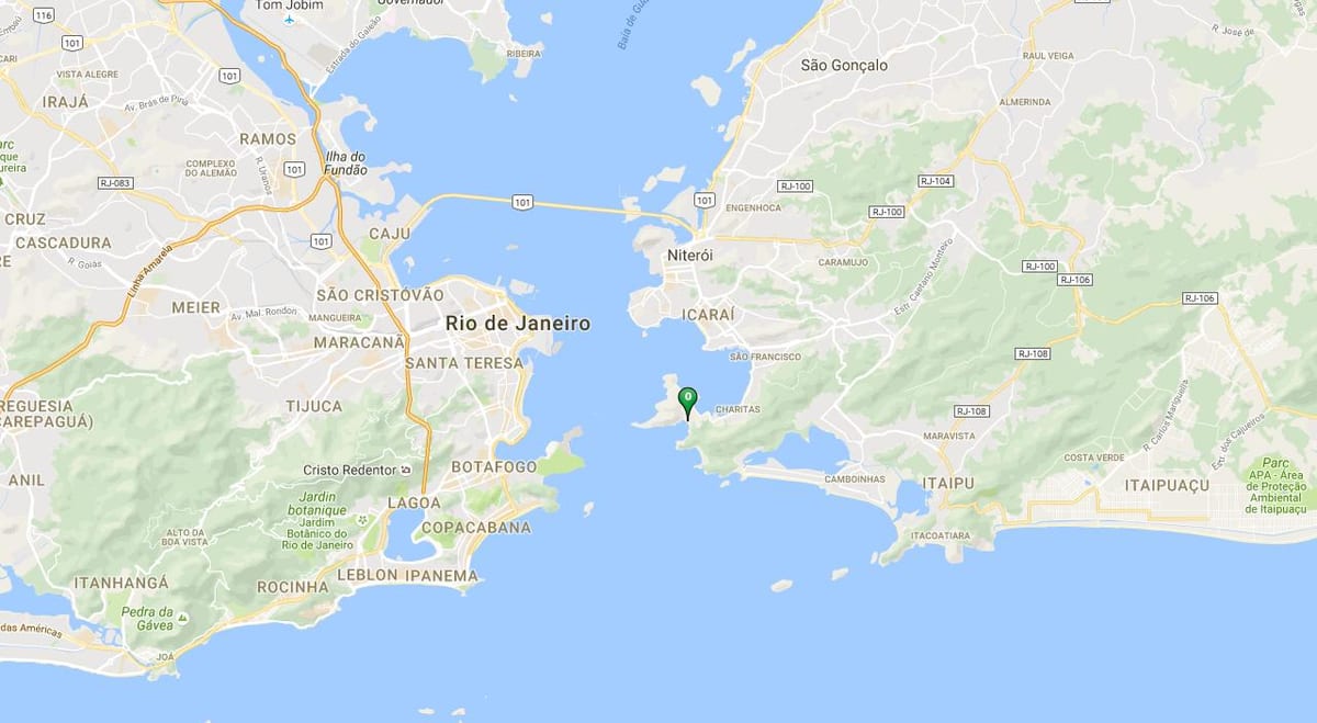 Mapa plaży Forte Rio Branco