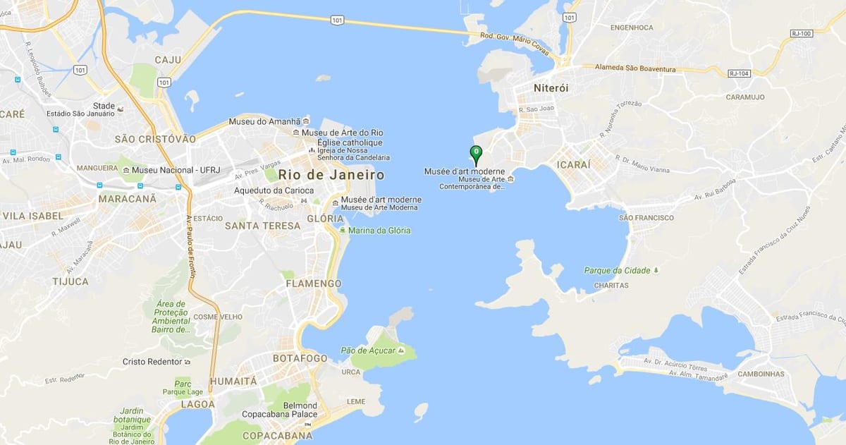 Mapa plaży Gragoatá