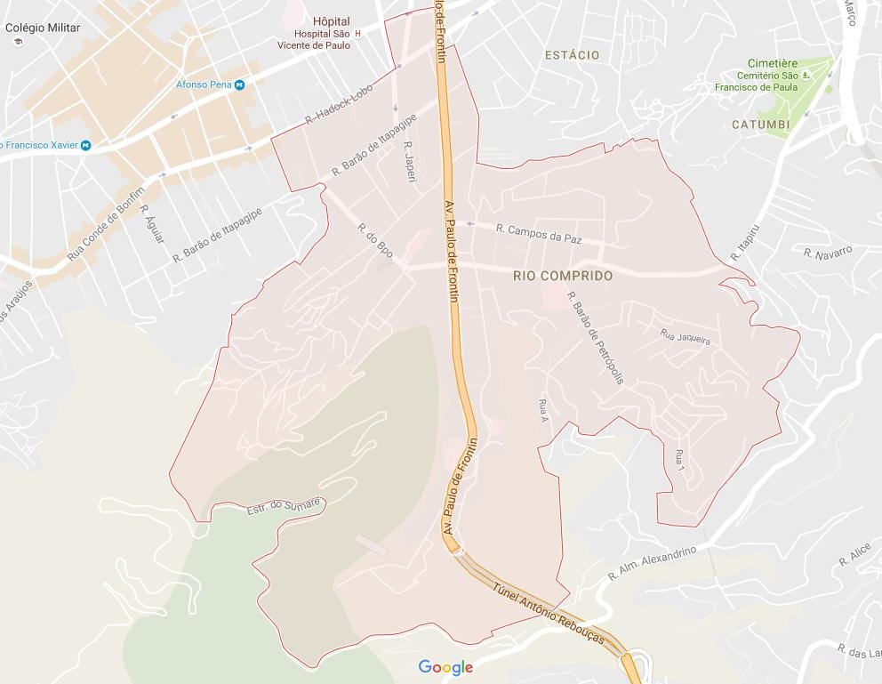 Mapa Rio Компридо