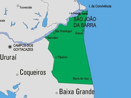 Mapa São João da Barra gmina