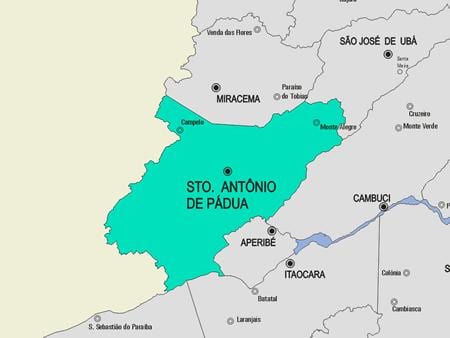 Mapa Santo antonio de-gmina Pádua