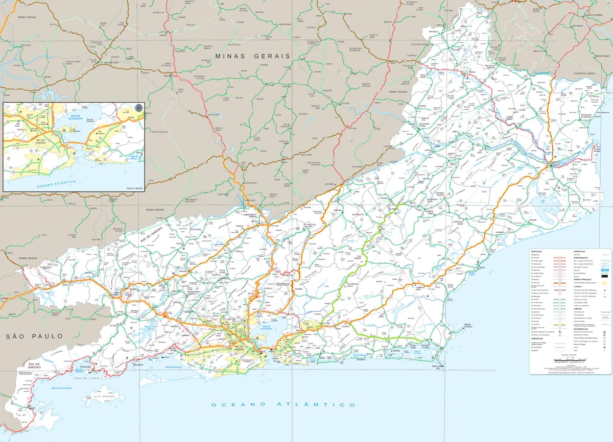 Mapa dróg stanu Rio de Janeiro