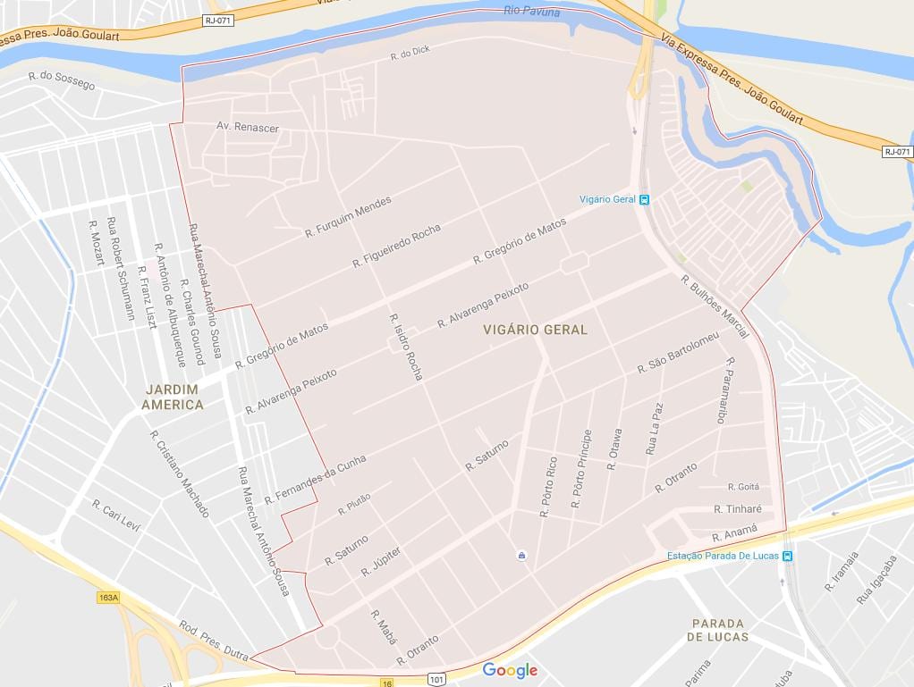 Mapa Vigário Герал
