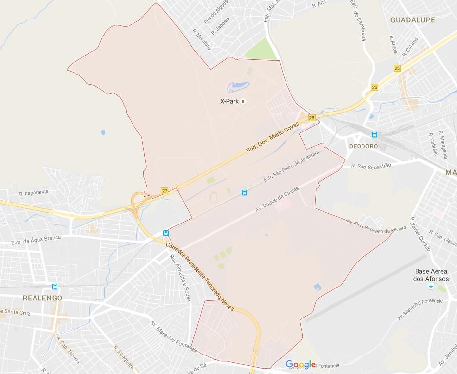 Mapa Vila Милитар