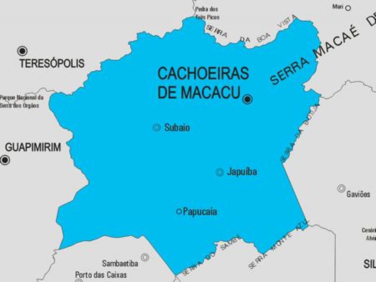 Mapa кашуэйрас-macacu gmina