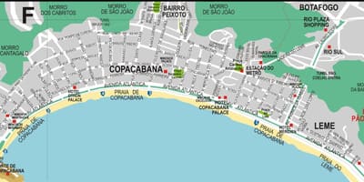 Mapa plaży Copacabana