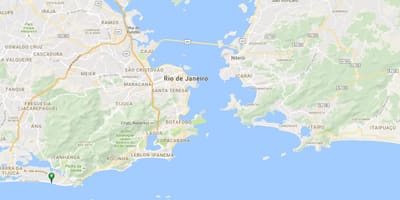 Mapa plaży Barra da Tijuca