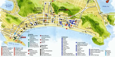 Mapa plaży Copacabana