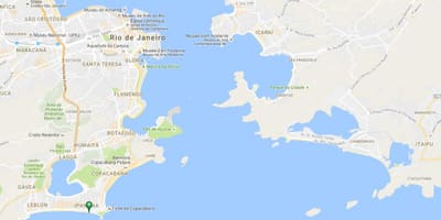 Mapa plaży Ipanema