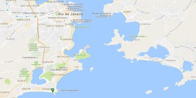 Mapa plaży Arpoador