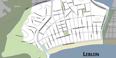 Mapa plaży Leblon