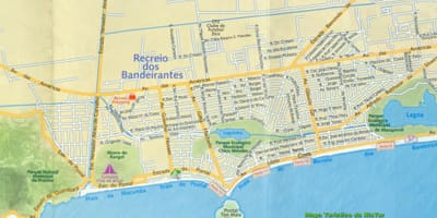 Mapa plaży Recreio